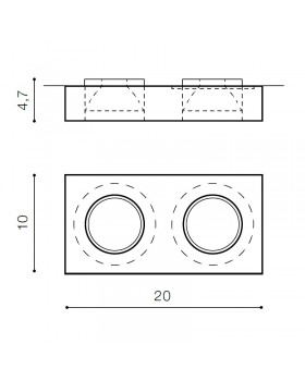 Встраиваемый светильник Azzardo Vektor 2 Square AZ1620-foto2