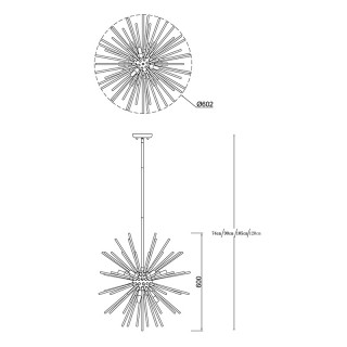 Подвесная люстра Zumaline URCHIN P0491-09F-F4AN-foto3