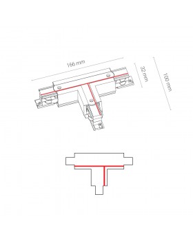 Коннектор T-образный левый 2 Nowodvorski Ctls Power 8237