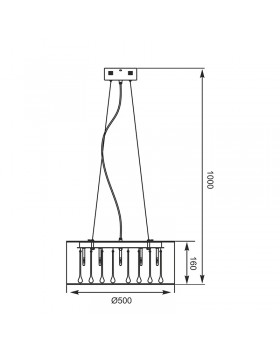 Подвесная люстра Zumaline ARTEMIDA RLD92193-6-foto3