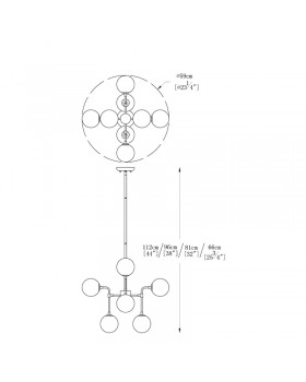 Подвесная люстра Zumaline RIANO P0454-08C-SDGF-foto3