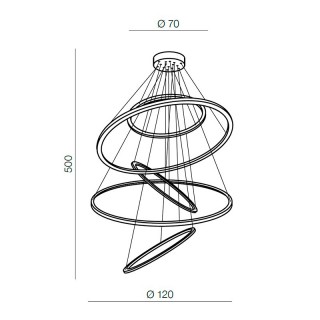 Подвесная люстра Azzardo Wheel XXL AZ3138-foto2