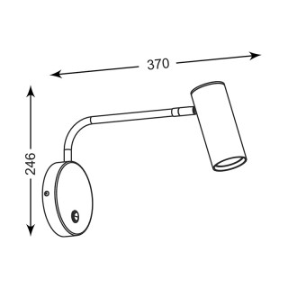 Настенный светильник Zumaline TUBO WL 20034-CH-foto2