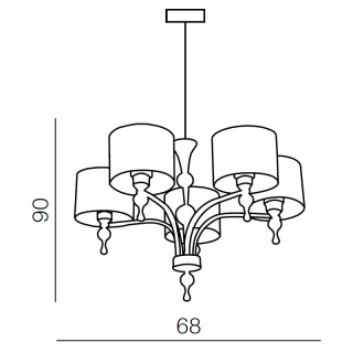 Подвесная люстра Azzardo Impress 5 AZ1007-foto2