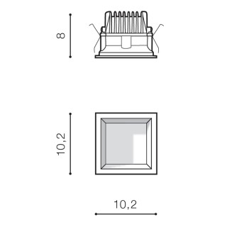 Встраиваемый светильник Azzardo Aida Square AZ4226-foto2