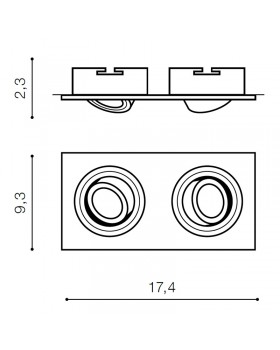 Встраиваемый светильник Azzardo Caro 2 Square AZ2438-foto2