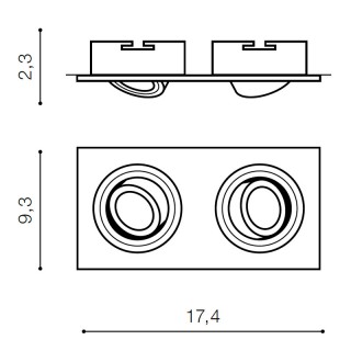 Встраиваемый светильник Azzardo Caro 2 Square AZ2438-foto2