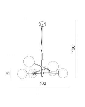 Подвесная люстра Azzardo Oviedo 6 AZ4421-foto7