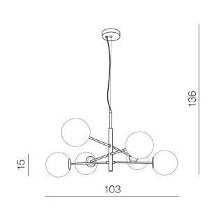 Подвесная люстра Azzardo Oviedo 6 AZ4420-foto7