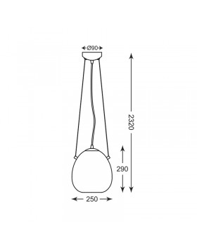 Подвесной светильник Zumaline MOON P19066B-D25-foto2
