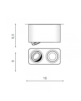 Потолочный светильник Azzardo Brant 2 Square AZ2826-foto2
