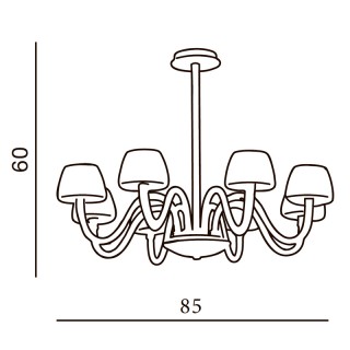 Подвесная люстра Azzardo Gloria 8 AZ0176-foto2