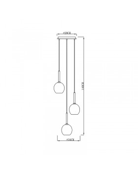 Подвесной светильник Zumaline MONIC MD1629-3B(chrome)-foto2