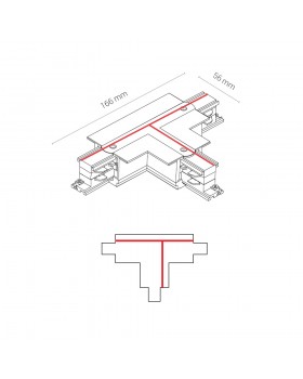 Коннектор T-образный левый 1 Nowodvorski Ctls Power 8247