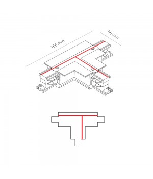 Коннектор T-образный левый 1 Nowodvorski Ctls Power 8247