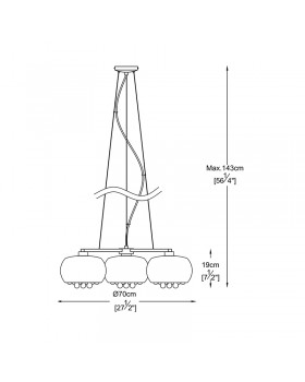 Подвесной светильник Zumaline CRYSTAL P0076-03R-F4FZ-foto2