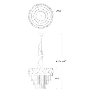 Подвесная люстра Zumaline Quasar P0506-06A-F4E3-foto3
