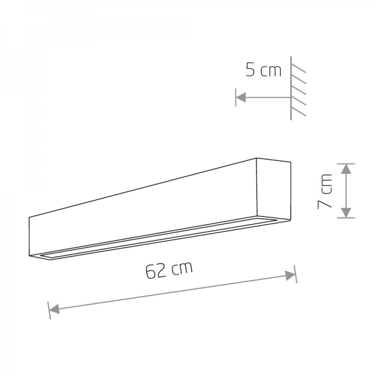 Настенный светильник Nowodvorski Straight Wall LED S 7562