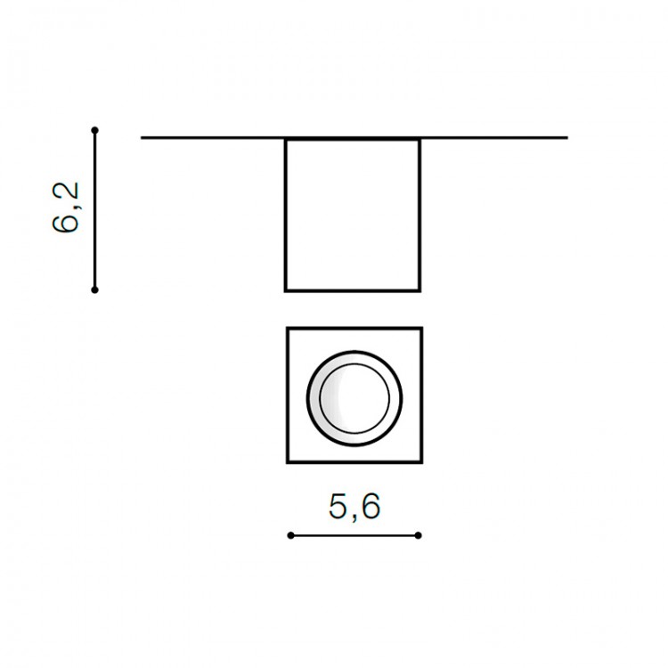 Накладной светильник Azzardo Nano Square AZ2787