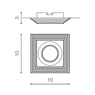 Встраиваемый светильник Azzardo Luciano Square AZ1471-foto2