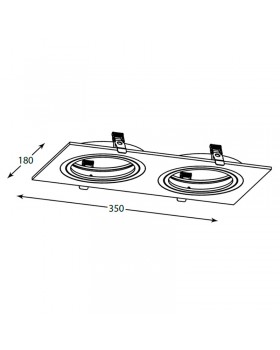 Встраиваемый светильник Zumaline BOXY DL 2 20072-WH-foto2