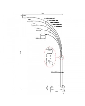 Торшер Zumaline ZODIAC TS-5805-foto3