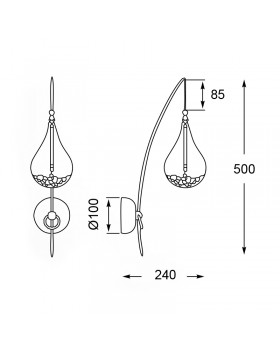 Бра Zumaline PERLE W0226-01A-F4RK-foto3