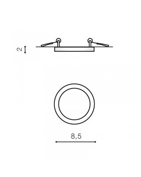 Встраиваемый светильник Azzardo Slim 9 Round AZ2832-foto2