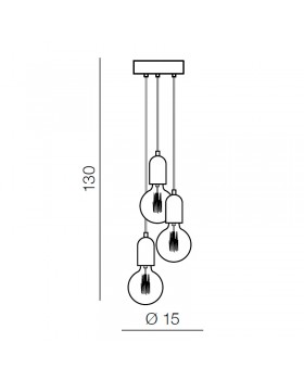 Подвесной светильник Azzardo Volta 3 AZ2385-foto2