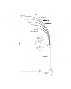 Торшер Zumaline VENTI TS-5805G-foto3