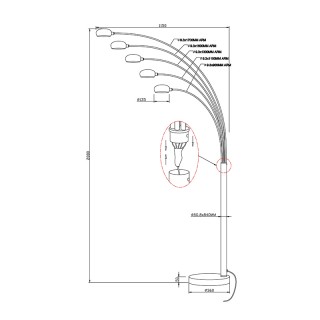 Торшер Zumaline VENTI TS-5805G-foto3
