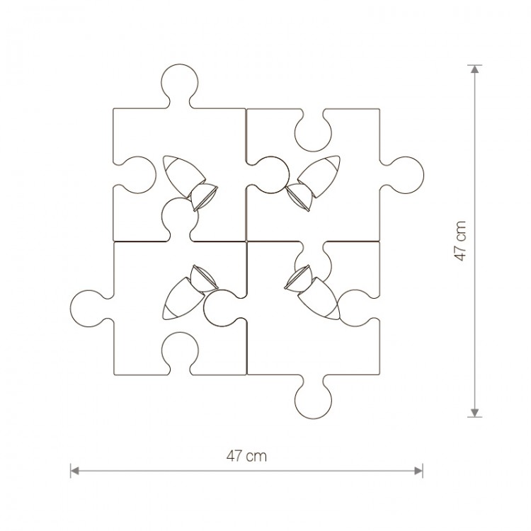 Настенно-потолочный светильник Nowodvorski Puzzle 6382