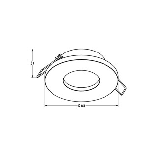 Встраиваемый светильник Zumaline CHIPA DL ARGU10-034-foto2