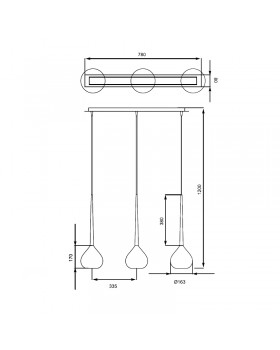 Подвесной светильник Zumaline LIBRA MD2128B-3W-foto2
