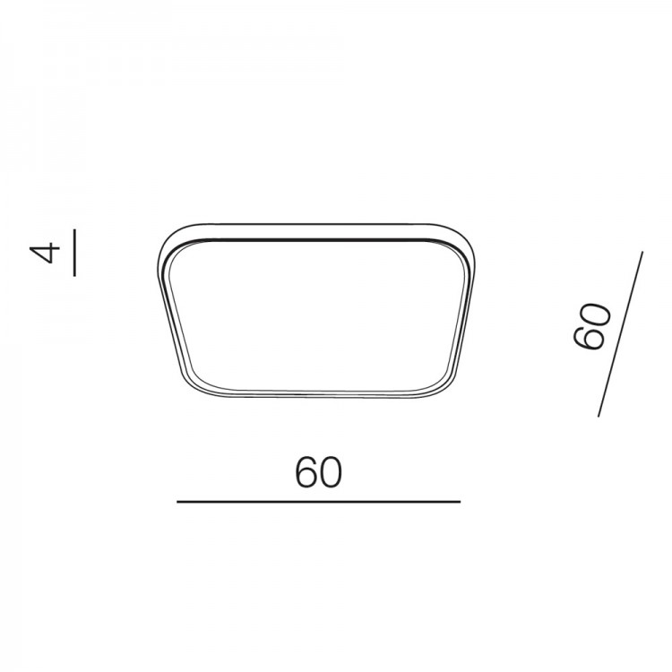 Потолочная люстра Azzardo Thin Square CCT AZ3430