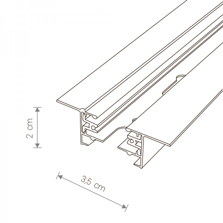 Шинопровод встраиваемый однофазный Nowodvorski Profile Recessed 9013