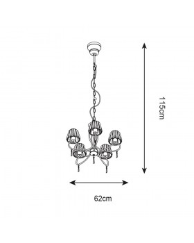 Подвесная люстра Zumaline PARIA P15090-5-foto2