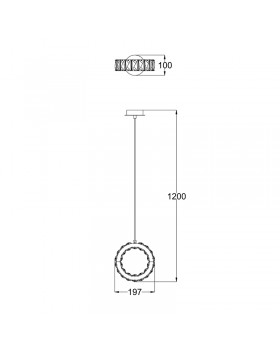 Подвесной светодиодный светильник Zumaline PLATT PL180407-1-foto2