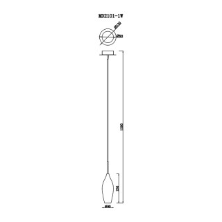 Подвесной светильник Zumaline CHAMPAGNE MD2101-1S-foto2