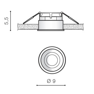 Встраиваемый светильник Azzardo Torres GU10 AZ2682-foto2