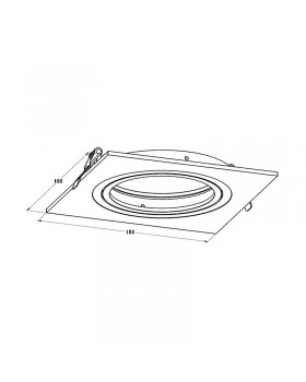 Встраиваемый светильник Zumaline BOXY DL 1 20071-BK-foto2