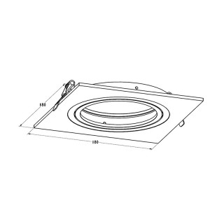 Встраиваемый светильник Zumaline BOXY DL 1  20071-BK-foto2