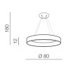 Подвесная люстра Azzardo Solvent R Pendant 80 AZ3972