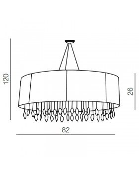 Подвесная люстра Azzardo Sidney oval AZ0914-foto2