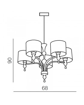Подвесная люстра Azzardo Impress 5 AZ2901-foto2
