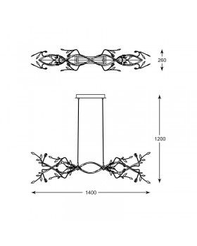 Подвесная люстра светодиодная Zumaline BELLE PL170514-2-foto8