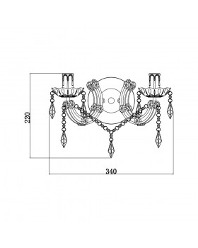 Настенный светильник Zumaline MAGNOLIA RLB94016-2A-foto2
