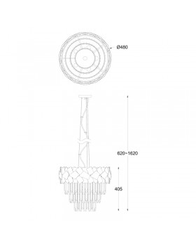 Подвесная люстра Zumaline Quasar P0506-06A-F4AC-foto3