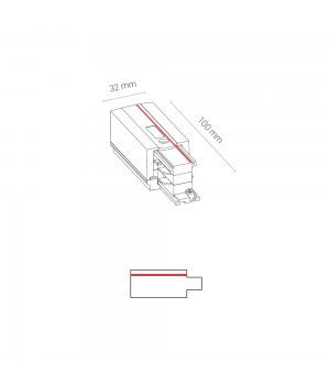 Заглушка с питанием левая Nowodvorski Ctls Power 8232