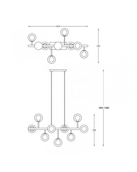 Подвесная люстра Zumaline RIANO P0454-09B-SDGF-foto3